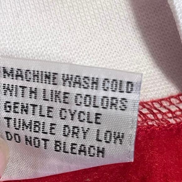 Speculation red button up shirt/jacket with silver snowflakes - women’s size S - Picture 5 of 7